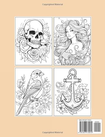 Tattoo Coloring Book For Inmates: 70 Coloring Pages For Adults With Beautiful Stress Relieving Designs for Relaxation, Mindfulness, Gift For Men Women In Jail And Tattoo Lovers - Corrections Bookstore