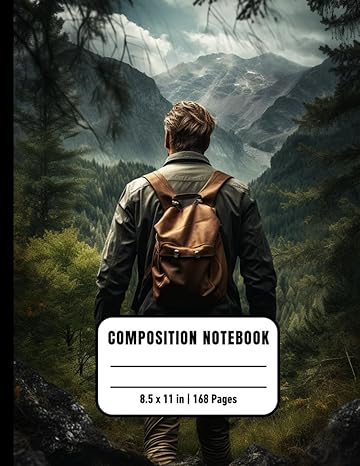 Hiking Man Composition Notebook For Inmates: Blank Sketch Book For Men And Women In Jail, Colorful Unrulled Black Journal For Journaling Note Taking, 8,5x11, 168 Pages, Gift For Hiking Lovers - Corrections Bookstore