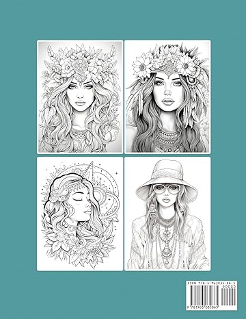 Boho woman coloring book for inmates Paperback - Corrections Bookstore