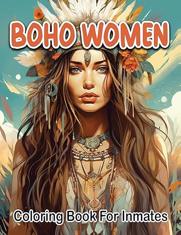 Boho woman coloring book for inmates Paperback - Corrections Bookstore