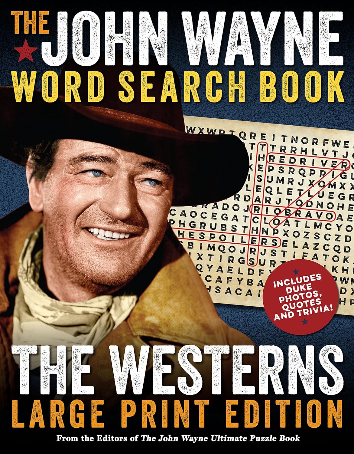 The John Wayne Word Search Book - The Westerns Large Print Edition (John Wayne Puzzle Books) - Corrections Bookstore