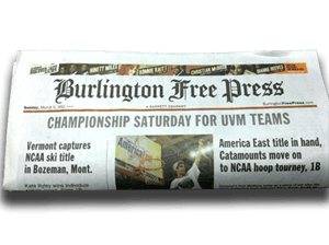 Burlington Free Press Monday-Sunday 7 Day Delivery for 12 Weeks - Corrections Bookstore