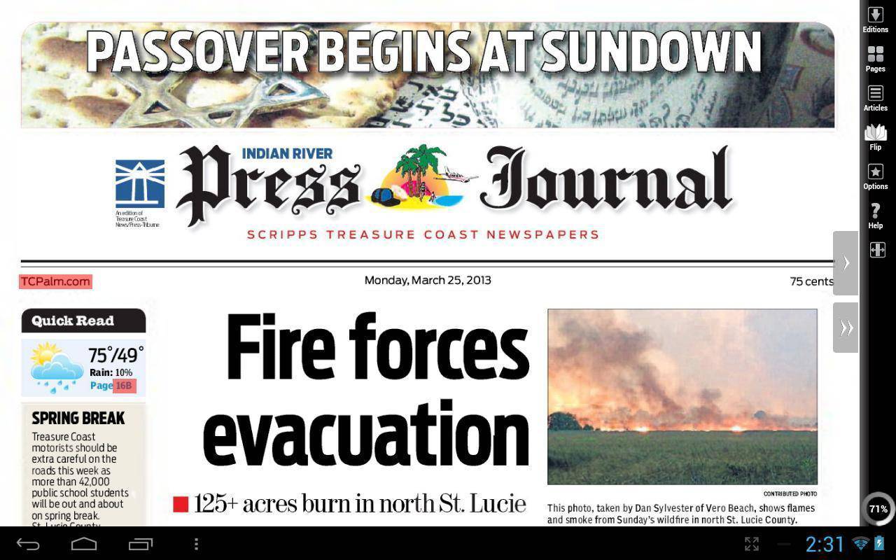 Indian River Press Journal Sunday Only Delivery For 8 Weeks - Corrections Bookstore