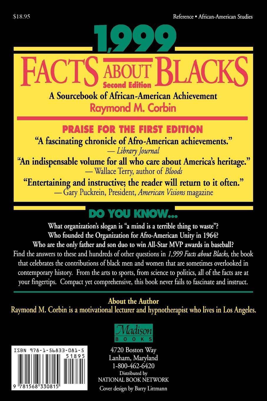 1,999 Facts About Blacks: A Sourcebook of African-American Achie - Corrections Bookstore