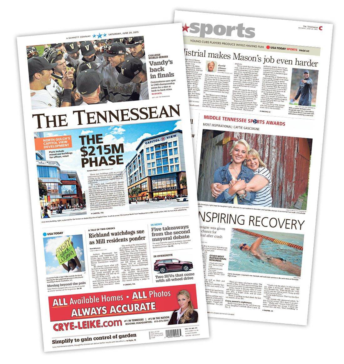 The Tennessean Monday-Sunday 7 day delivery for 12 weeks - Corrections Bookstore